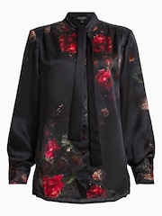 AllSaints Black Toni Shirt - Image 7 of 7