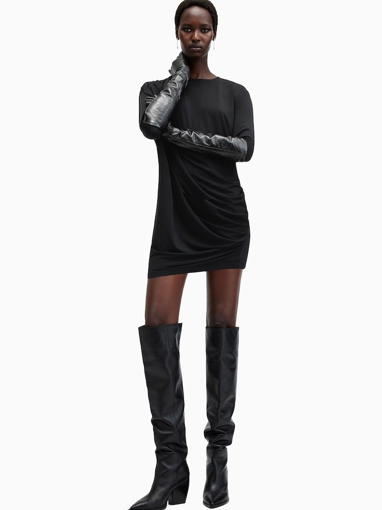 AllSaints Black Devin Dress - Image 1 of 8