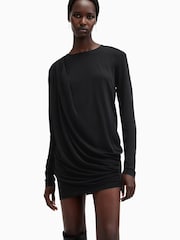 AllSaints Black Devin Dress - Image 6 of 8