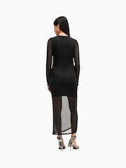 AllSaints Black Nora Sparkle Dress - Image 2 of 7