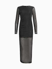 AllSaints Black Nora Sparkle Dress - Image 7 of 7