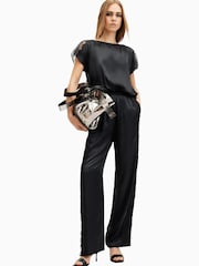 AllSaints Black Mari Jumpsuit - Image 1 of 10