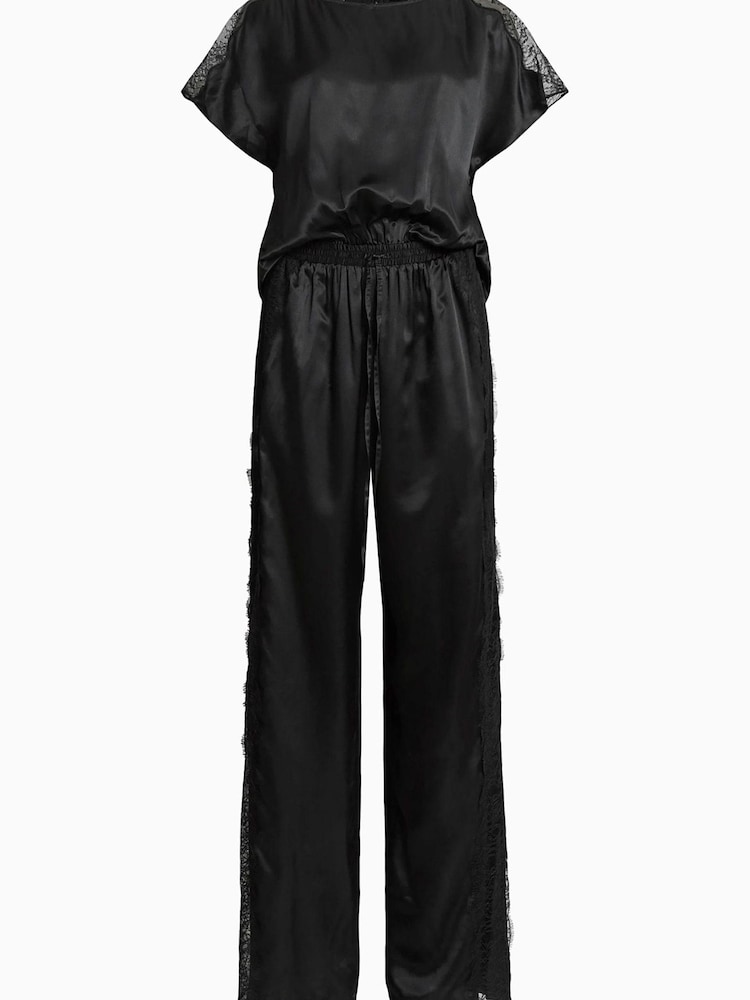AllSaints Black Mari Jumpsuit - Image 10 of 10