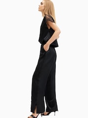 AllSaints Black Mari Jumpsuit - Image 6 of 10