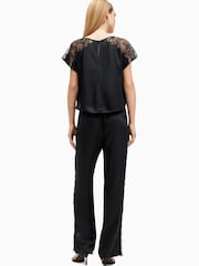 AllSaints Black Mari Jumpsuit - Image 7 of 10