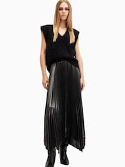 AllSaints Grey Phia Metallic Skirt - Image 1 of 7