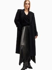 AllSaints Grey Phia Metallic Skirt - Image 4 of 7