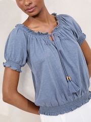 Lipsy Blue Bardot Top - Image 4 of 4