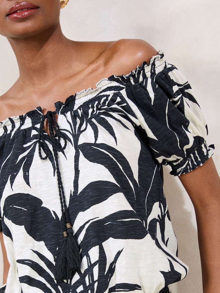 Negro/Blanco - Top con cuello bardot de Lipsy - Imagen 2 de 4