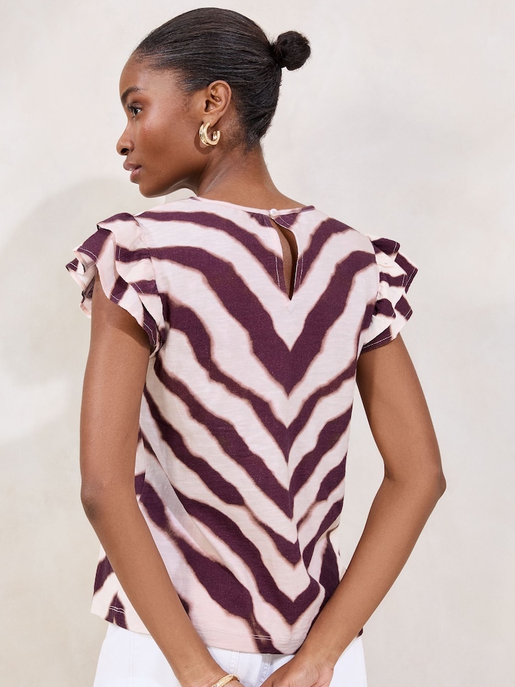 Lipsy Animal Printed Keyhole Detail Shell Top - Image 4 of 4