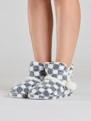 Loungeable Grey Spot Indoor Slippers - Image 1 of 5