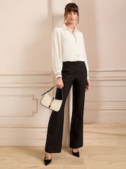 Love & Roses Black Una Bootcut Flared Leg Tailored Trousers - Image 2 of 4