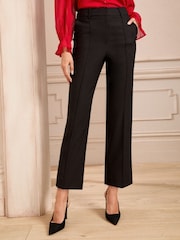 Love & Roses Black Tori Straight Leg Tailored Trousers - Image 1 of 4