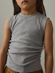 Gris - Reiss Ruched Vest Top - Imagen 3 de 4