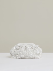 Reiss White Edith Embellished Clutch Bag - Image 4 of 5