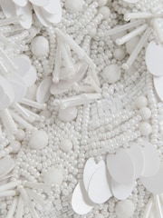 Reiss White Edith Embellished Clutch Bag - Image 5 of 5