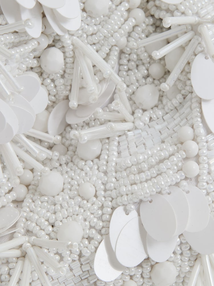 Reiss White Edith Embellished Clutch Bag - Image 5 of 5