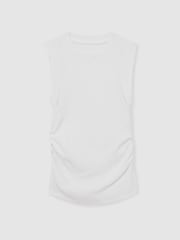 Reiss White Ruched Vest Top - Image 1 of 4