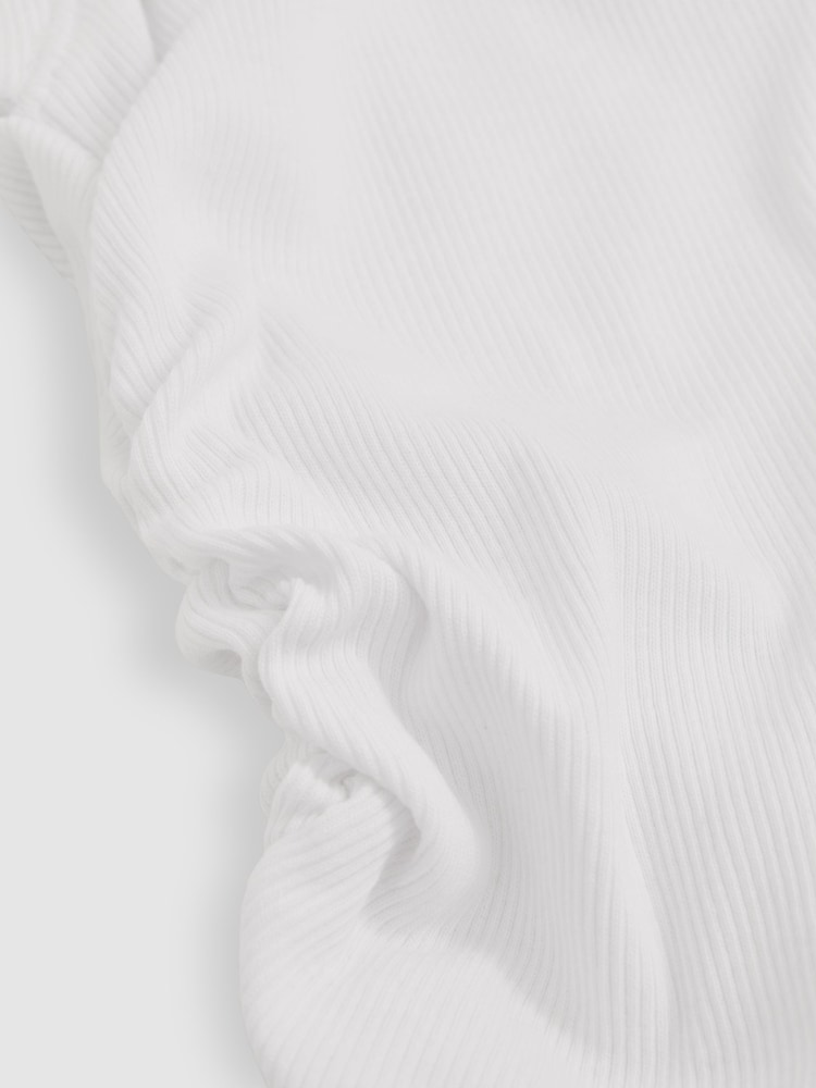 Reiss White Ruched Vest Top - Image 4 of 4