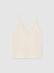 Reiss Cream Carla Crochet Tank Top - Image 2 of 6