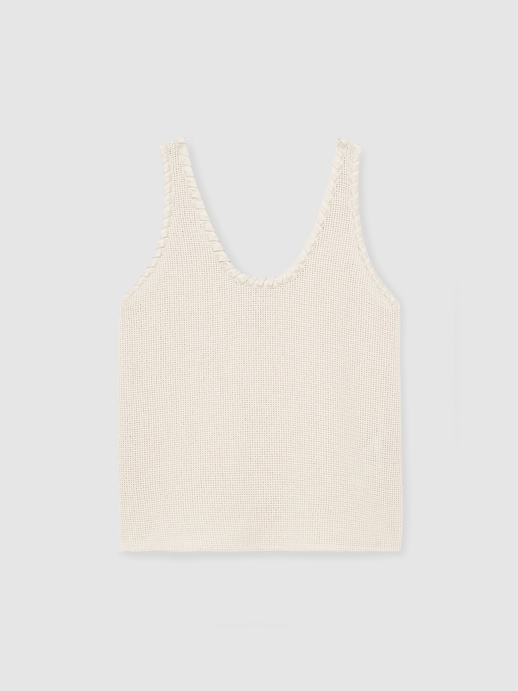 Reiss Cream Carla Crochet Tank Top - Image 2 of 6
