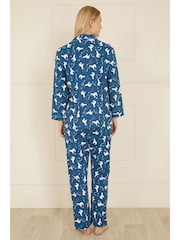 Yumi Blue Polar Bear Brushed 100% Cotton Pyjamas - Image 3 of 4