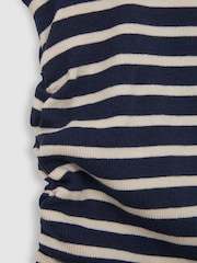 Reiss Navy/White Trudy Ruched Vest Top - Image 4 of 4
