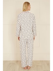 Yumi Cream Dachshund Brushed 100% Cotton Pyjamas - Image 3 of 4