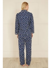 Yumi Blue Dachshund Brushed 100% Cotton Pyjamas - Image 3 of 5