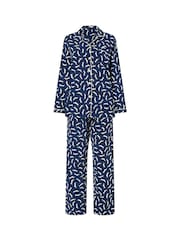 Yumi Blue Dachshund Brushed 100% Cotton Pyjamas - Image 5 of 5