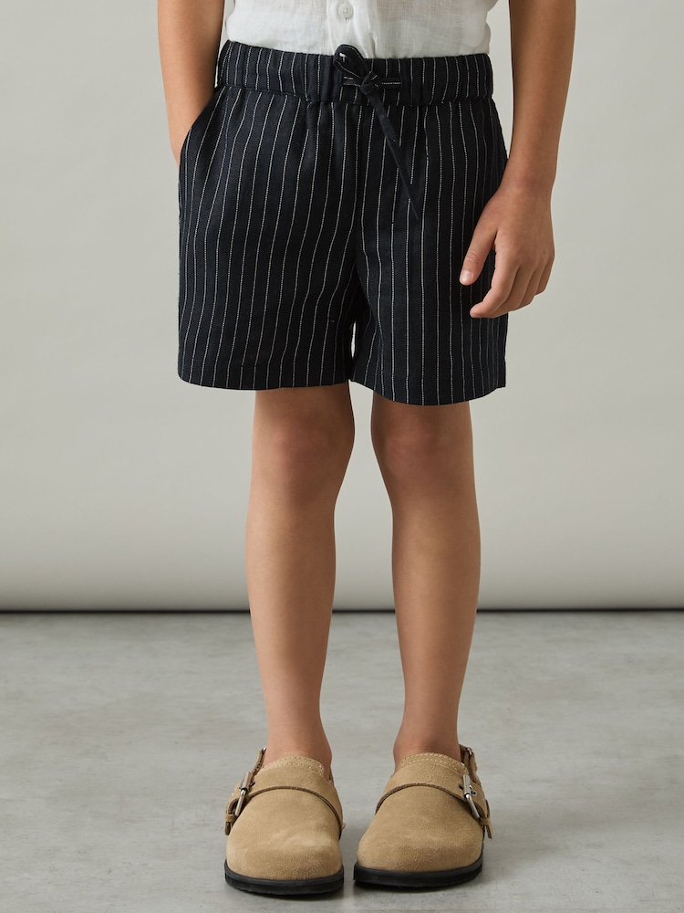 Azul - Reiss Drawstring Shorts - Imagen 1 de 4