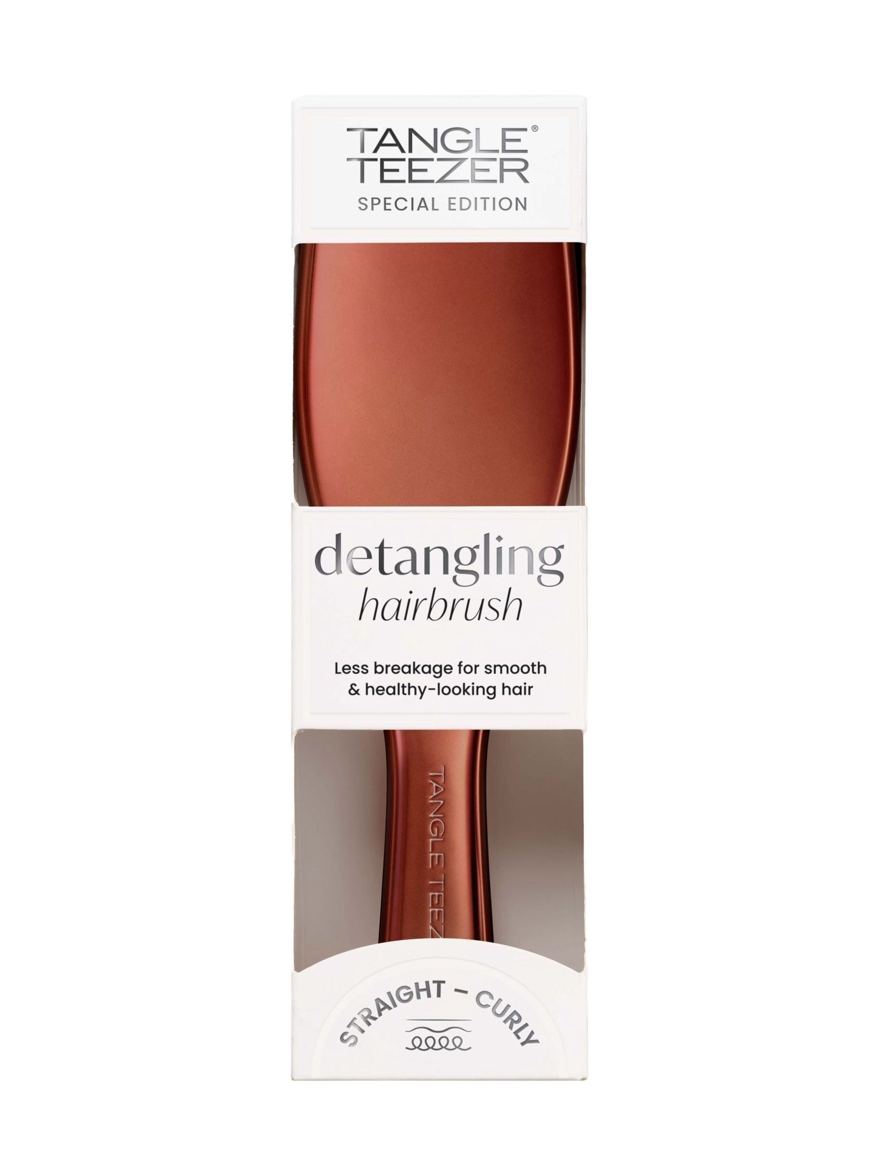 Tangle Teezer Ultimate Detangler Hairbrush - For Wet & Dry Hair - Detangling Brush For All Hair Types - Two-Tiered Teeth Reduce Breakage & Eliminate Knots - Chocolate Bronze Chrome FInish - Image 10