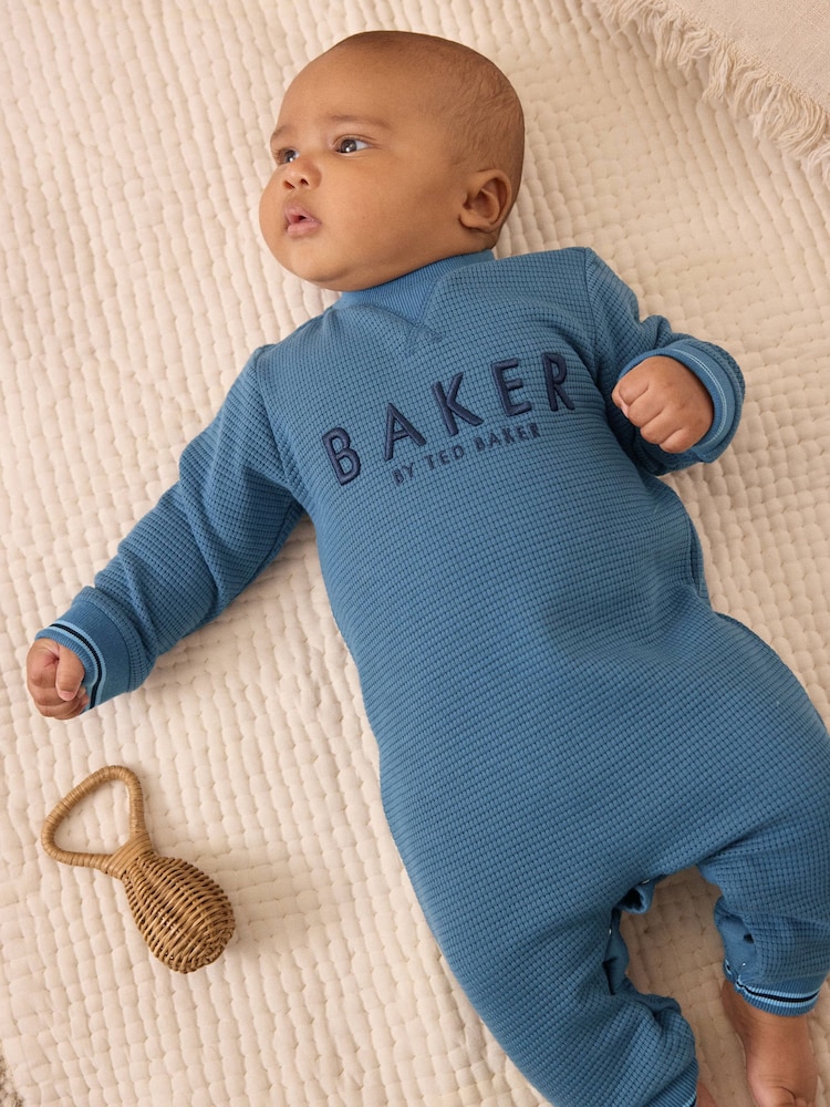 Baker by Ted Baker Textured Long Sleeve Romper - Image 1 of 10 Baker by Ted Baker Textured Long Sleeve Romper - Image 1 of 10