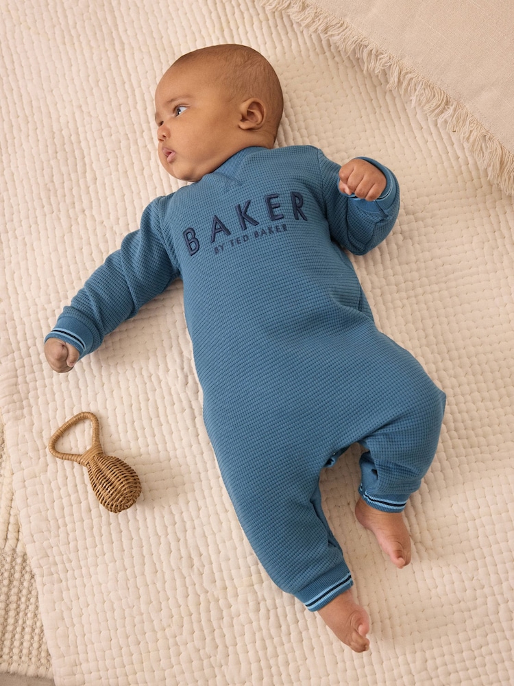 Baker by Ted Baker Textured Long Sleeve Romper - Image 2 of 10 Baker by Ted Baker Textured Long Sleeve Romper - Image 2 of 10