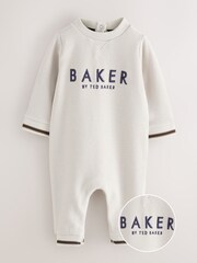 Baker by Ted Baker Textured Long Sleeve Romper - Image 1 of 7