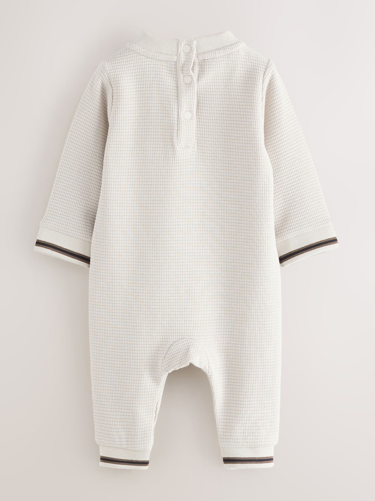 Baker by Ted Baker Textured Long Sleeve Romper - Image 2 of 7