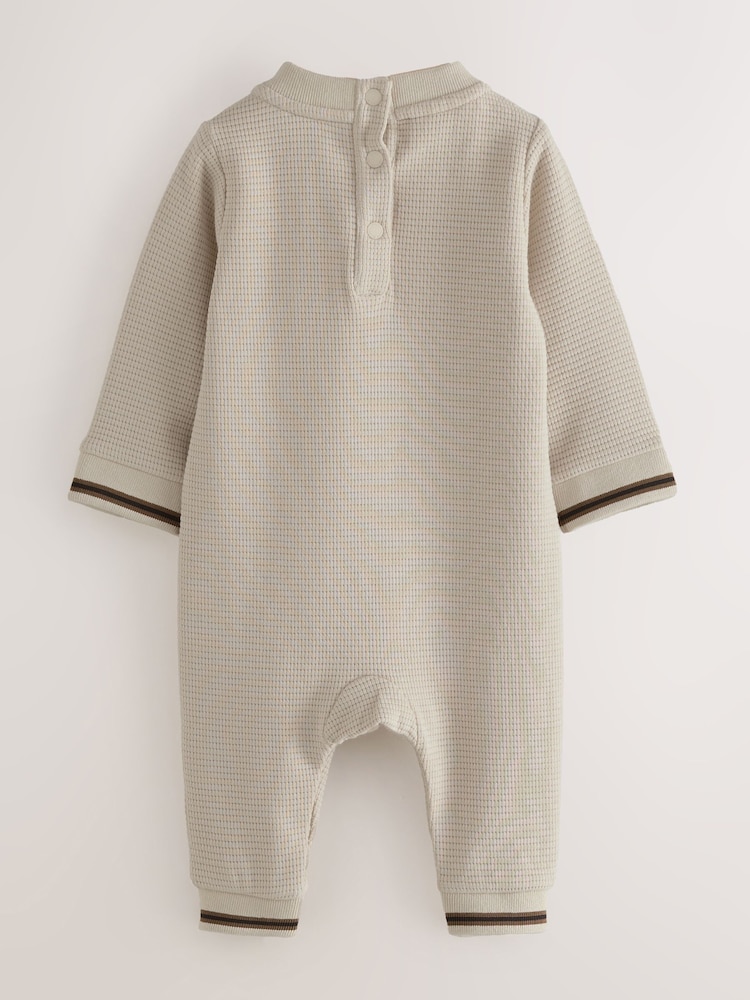 Baker by Ted Baker Textured Long Sleeve Romper - Image 2 of 7 Baker by Ted Baker Textured Long Sleeve Romper - Image 2 of 7