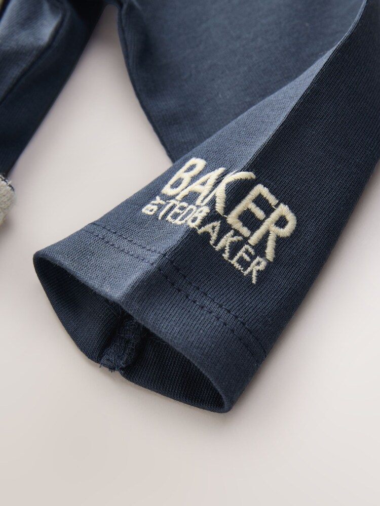 Baker by Ted Baker Long Sleeve T-Shirt and Striped Dungarees Set - Image 9 of 9