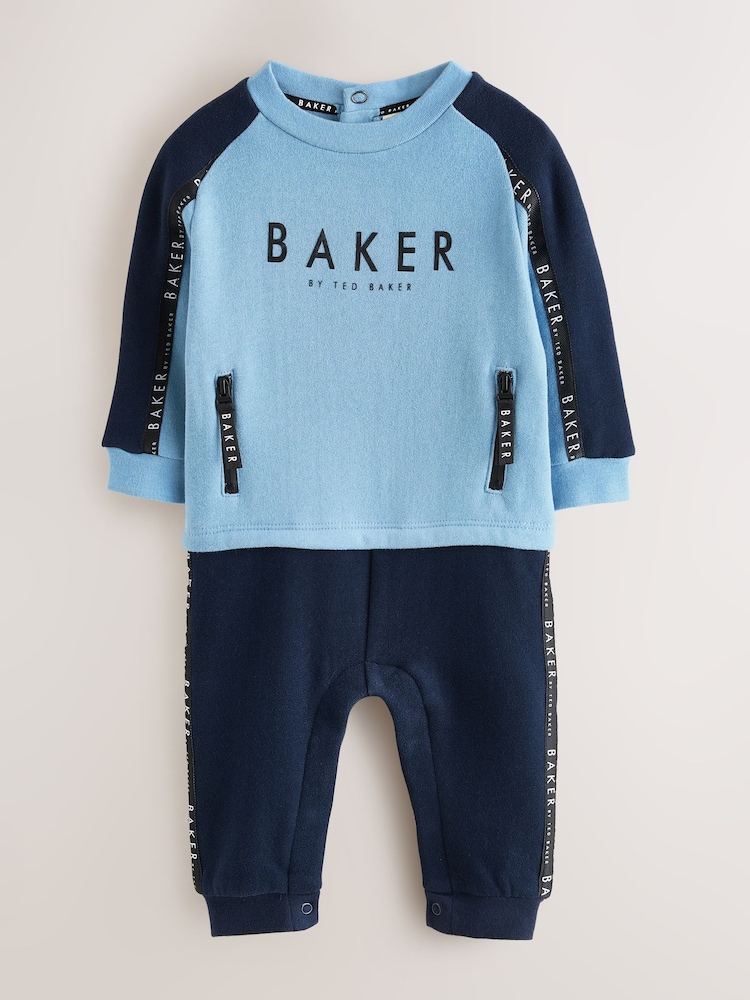 Baker by Ted Baker Panel Long Sleeve Romper - Image 1 of 8