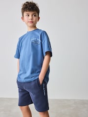 Baker by Ted Baker Oversized Blue T-Shirt and Shorts Set - Image 1 of 12