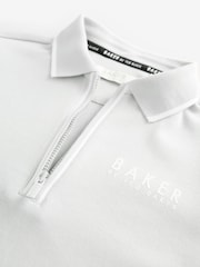 Baker by Ted Baker Grey 100% Cotton Polo Shirt and Shorts Set - Image 10 of 12