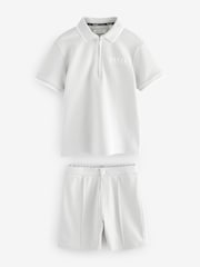 Baker by Ted Baker Grey 100% Cotton Polo Shirt and Shorts Set - Image 7 of 12