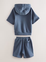 Baker by Ted Baker Blue Short Sleeve Hoodie and Shorts Set - Image 10 of 17
