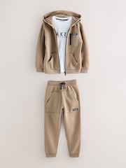 Baker by Ted Baker Zip Through Hoodie T-Shirt And Joggers Set - Image 16 of 29