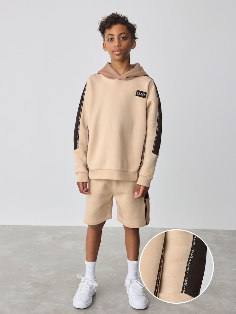 Baker by Ted Baker Tape Hoodie And Shorts Set - Image 1 of 10 Baker by Ted Baker Tape Hoodie And Shorts Set - Image 1 of 10