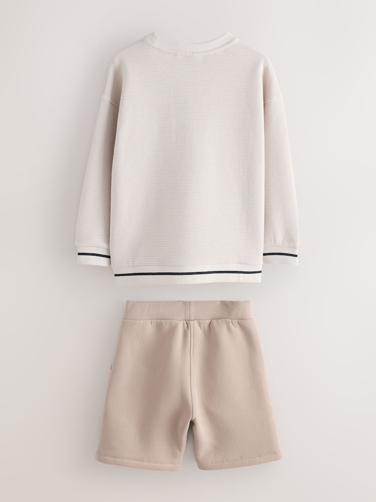 Baker by Ted Baker Textured Sweatshirt and Short Set - Image 2 of 5
