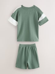 Baker by Ted Baker Colourblock Varsity T-Shirt and Shorts Set - Image 11 of 11