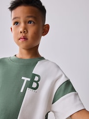 Baker by Ted Baker Colourblock Varsity T-Shirt and Shorts Set - Image 4 of 11