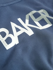 Baker by Ted Baker Oversized Back Graphic Print Hoodie - Image 12 of 13