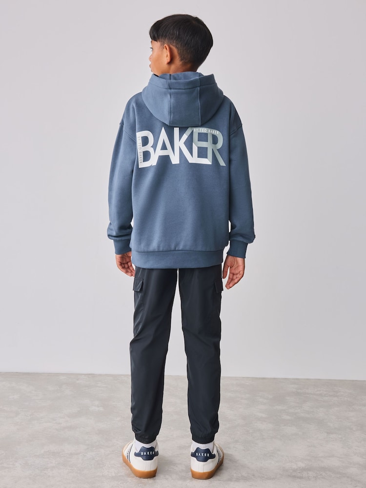 Baker by Ted Baker Oversized Back Graphic Print Hoodie - Image 2 of 13